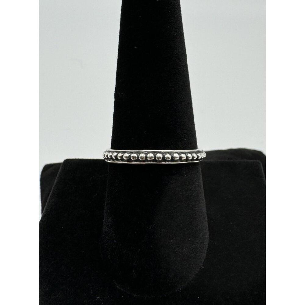 Sterling 925 Silver Thin Bead Dot Stackable‎ Minimalist Ring 2.80mm 2g Size 9